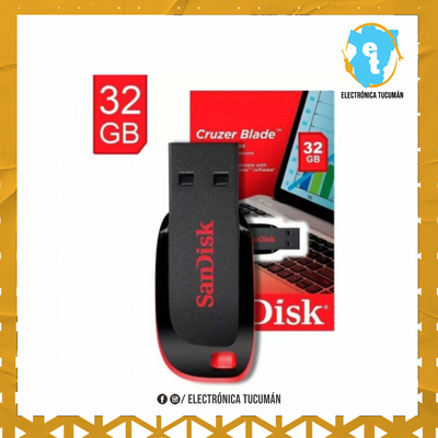 Pendrive SanDisk Cruzer Blade 32GB 2.0 negro y rojo
