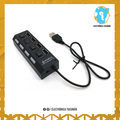 HUB MULTIPLICADOR USB DE 4 PUERTOS USB 2.0
