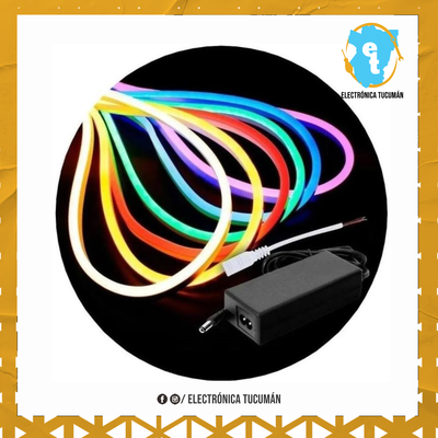 Luz de Neon 5 Mts Color Fijo Flexible 12v