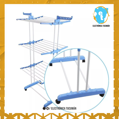 Tender Vertical Con alas y Ruedas Plegable
