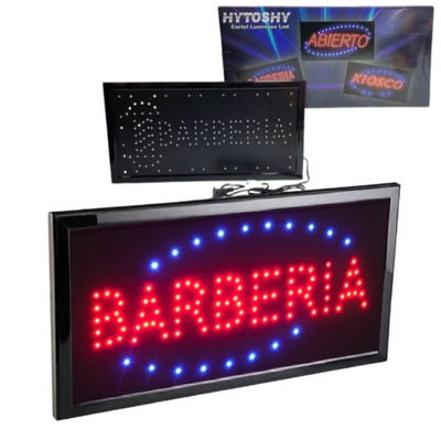 Cartel luminoso led barberia 