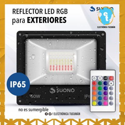 Reflector Led Rgb 50w + Control Remoto