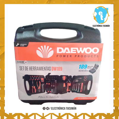 Juego Herramientas 189 Piezas Con Maletin Daewoo