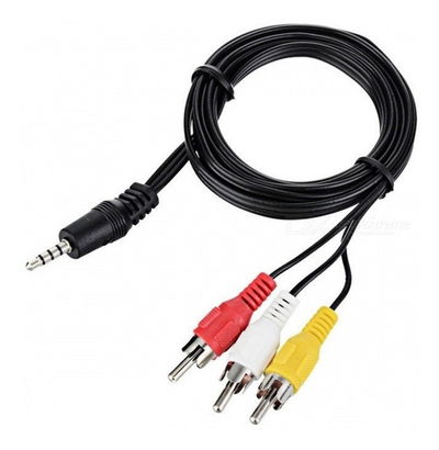 CABLE DE AUDIO AUXILIAR MINI PLUG a 2 Rca 1.5 M