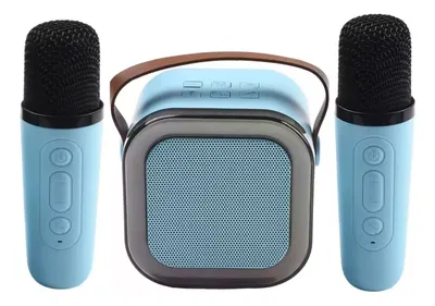 Parlante Con 2 Microfono Inalambrico Karaoke Mini Bluetooth
