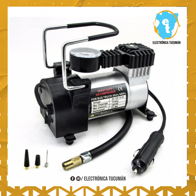 MINI COMPRESOR DE AIRE ELÉCTRICO PORTÁTIL 12V METALICO