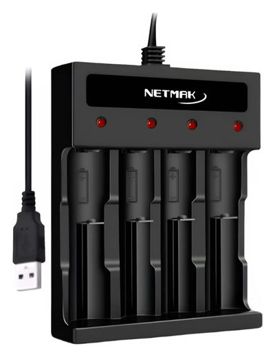 Cargador Pilas Recargables Aa Aaa Usb 4 Pilas Carga Rapida