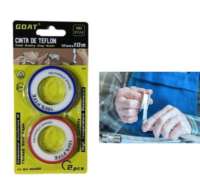 CINTA DE TEFLON 12MM 10M  x2u