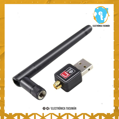 PLACA DE RED WIFI USB 2.0 802.11N CON ANTENA WIRELESS 300MBPS