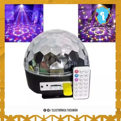 MEDIA ESFERA LED MULTICOLOR CON PARLANTE