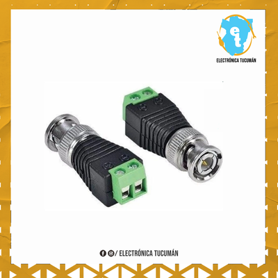 Conector BNC Tipo Balun Para Camaras Cctv x 10u 