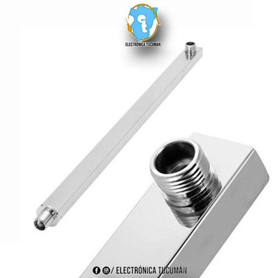 Caño Brazo Cuadrado Para Flor De Ducha Acero Inoxidable