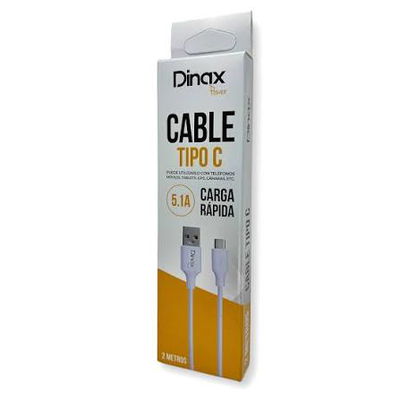 CABLE USB TIPO C CARGA RÁPIDA Y DATOS 5.1 A dinax 2 metros