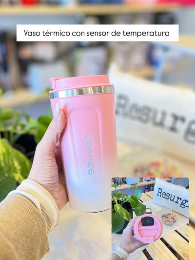 Vaso cafetero con sensor de temperatura 