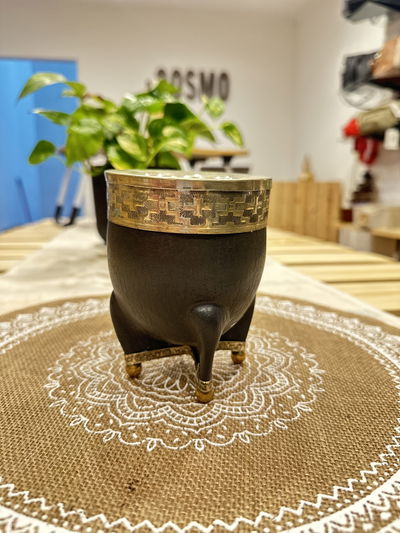 Mate imperial deluxe alpaca y cuero 