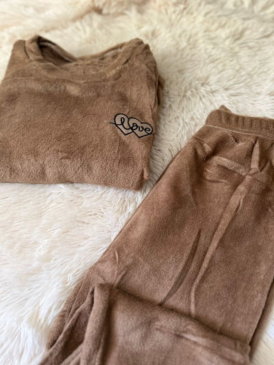 Pijama IMPORTADO peluche -CHOCO-