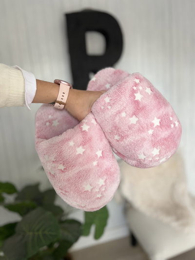PANTUFLON bordado estrella (brilla en oscuridad)