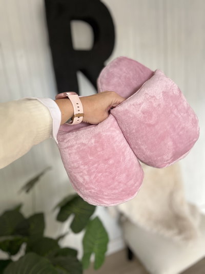 PANTUFLON liso -ROSA-