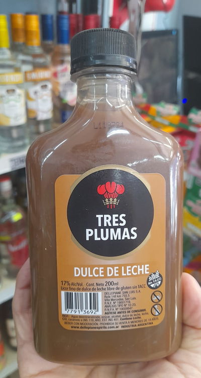 Petaca Tres Plumas de Dulce de Leche Sin Tacc x 200ml