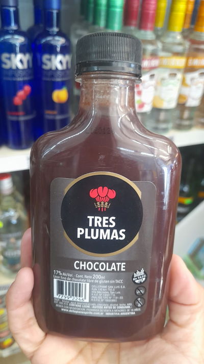Petaca Tres Plumas  Chocolate Sin Tacc x 200ml