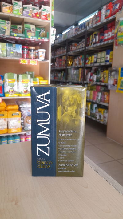 Tetrabrik Vino Blanco Dulce Zumuva x 1 litro