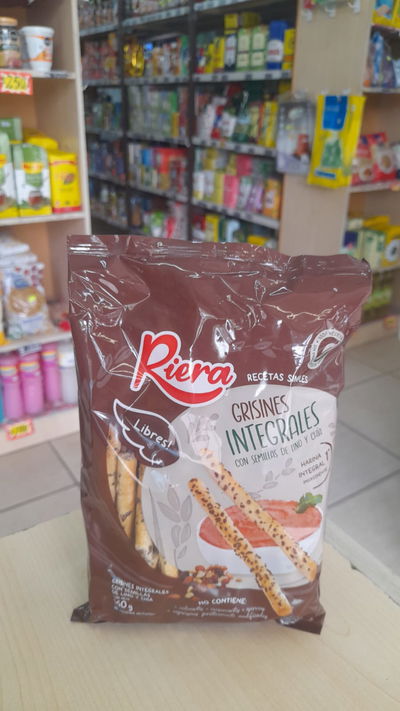 Grisines Integrales Riera con Lino y Chía x 160g
