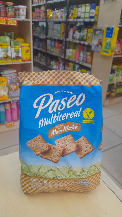 Galletitas mini Crackers Paseo Multicereal de Masa Madre x 300g
