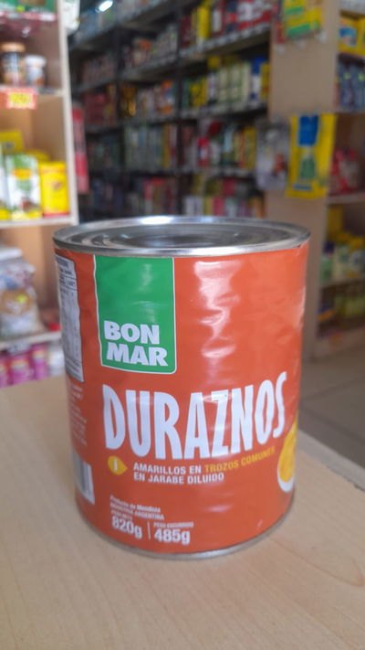 Lata Bon Mar Duraznos Amarillos en Trozos x 820g