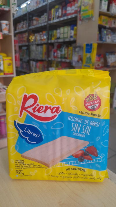 Riera Tostadas de Arroz Sin Sal x 150g