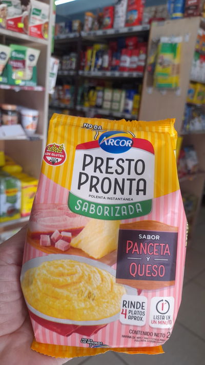 Arcor Presto Pronta Saborizada Panceta/Queso x 250g