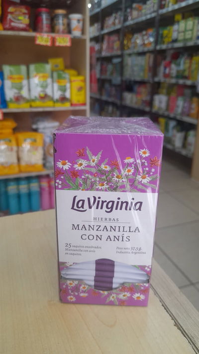 La Virginia Té en Saquitos de Manzanilla con Anís x 25saq.