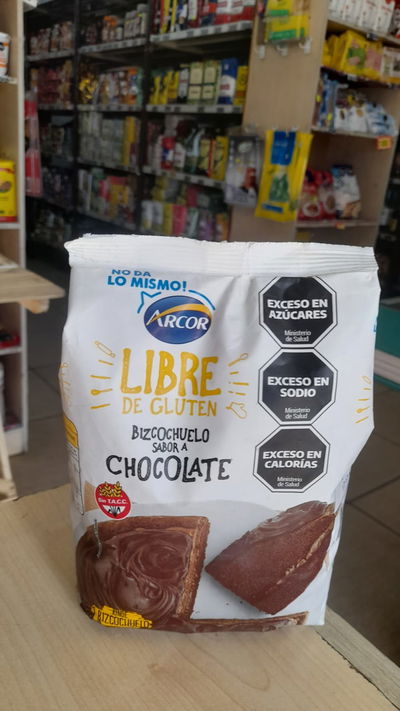 Arcor Bizcochuelo sabor Chocolate Sin Tacc x 500g
