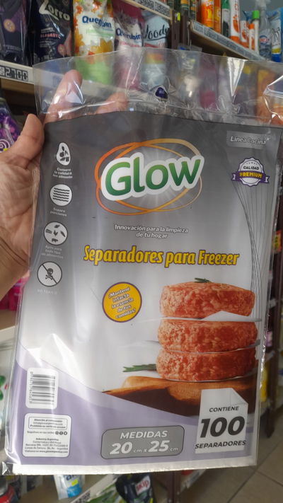 Glow Separadores para Freezer x 100uni. 20 x 25cm