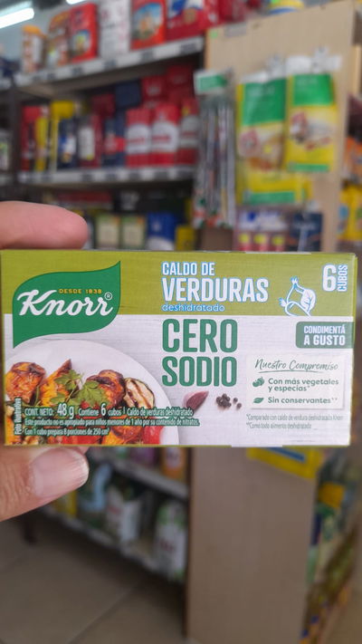 Knorr Cero Sodio Caldo De  Verduras x 6uni. x 48g