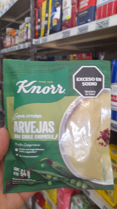 Knorr Sopa Crema de Arvejas con Chile Chipotle x 64g