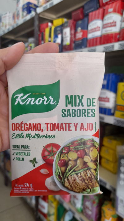 Knorr Mix de Sabores Orégano,Tomate y Ajo x 24g