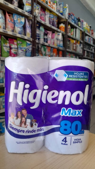 Higienol Papel Higiénico Max 80m x 4uni.