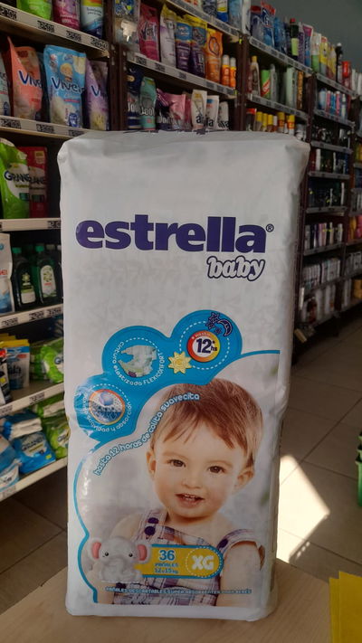 Estrella Baby Pañales para 12 a 15kg XG x 36uni