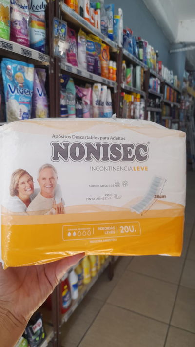 Nonisec Apósitos Descartables para Adultos Incontinencia Leve x 20uni.