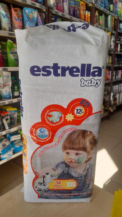 Estrella Baby Pañales Para + 14kg XXG x 34uni.