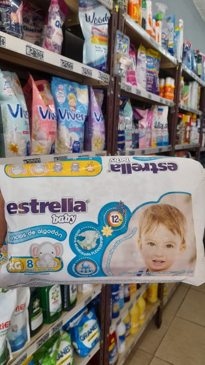 Estrella Baby Pañales para 12 a 15kg XG x 8uni.