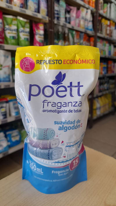 Poett Repuesto Suavizante para Ropa Fraganza Suavidad de Algodón x 250ml