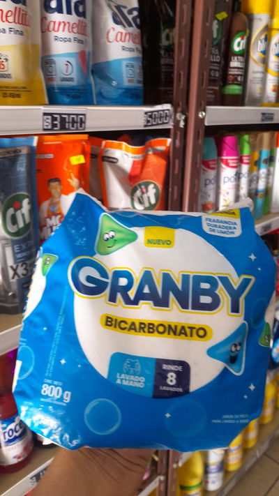 Granby Bicarbonato Jabón en Polvo Lavado a Mano Limón x 800g