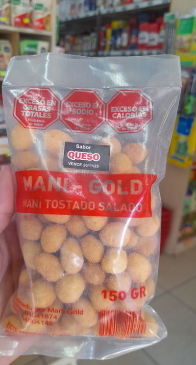 Mani-Gold Maní Tostados Salado Sabor Queso/Pizza/Jamón/Clásicos x 150g