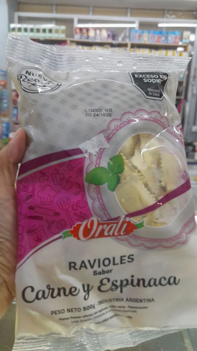 Oralí Ravioles de Carne Y Espinaca x 500g