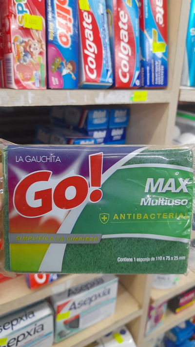 La Gauchita Go! Esponja Max Multiuso Antibacterial x 1uni.