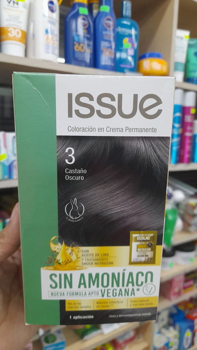 Issue Coloración Sin Amoníaco 3 Castaño Oscuro x 1uni.