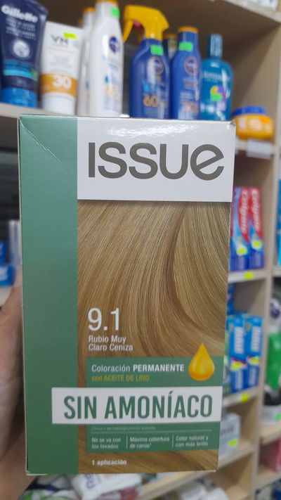 Issue Coloración Sin Amoníaco 9.1 Rubio Muy Claro Ceniza x 1uni.