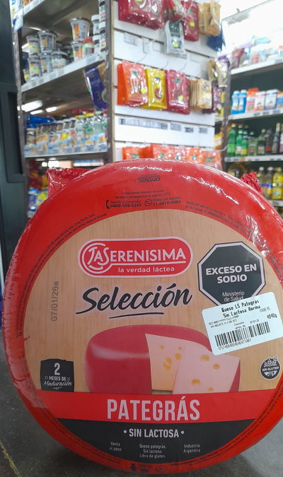La Serenísima Queso Pategrás S/Lactosa x 250g