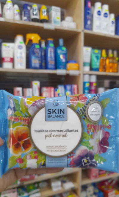 Skin Balance Toallitas Desmaquillantes C/Extracto de Pepino x 25uni.